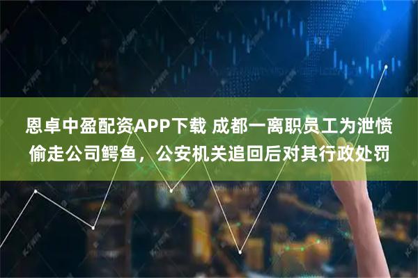 恩卓中盈配资APP下载 成都一离职员工为泄愤偷走公司鳄鱼，公安机关追回后对其行政处罚
